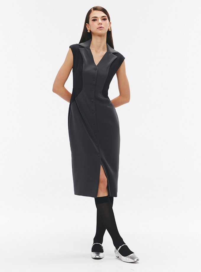 SS25 Thomp L’Oeil Color Block Dress DS-8250212