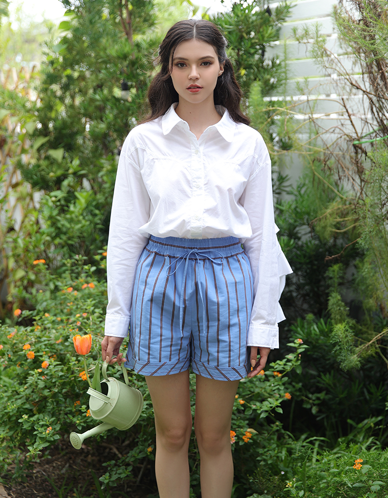 RAKU AW25 Ziggy Ruffle Back Shirt BL-8251014 - Image 2