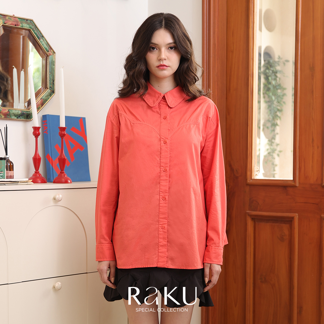 RAKU AW25 Ziggy Ruffle Back Shirt BL-8251014