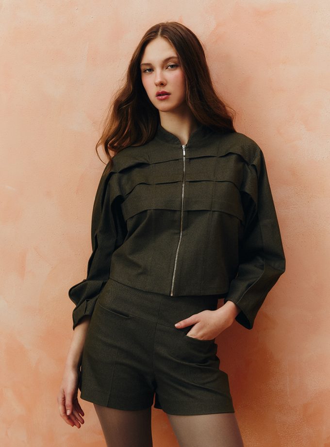 AW25 Stripe Volume Draping Jacket JK-8250805