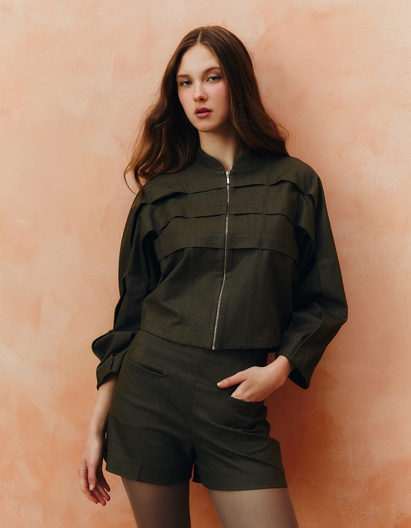 AW25 Stripe Volume Draping Jacket JK-8250805