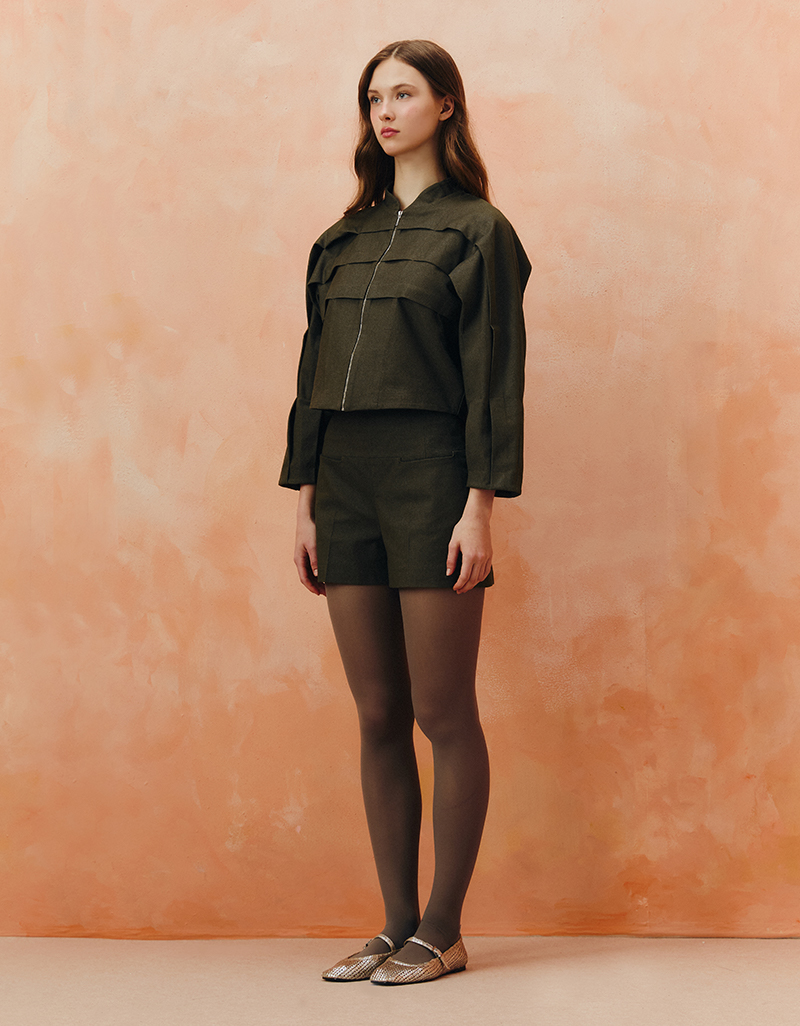 AW25 Stripe Volume Draping Jacket JK-8250805 - Image 5