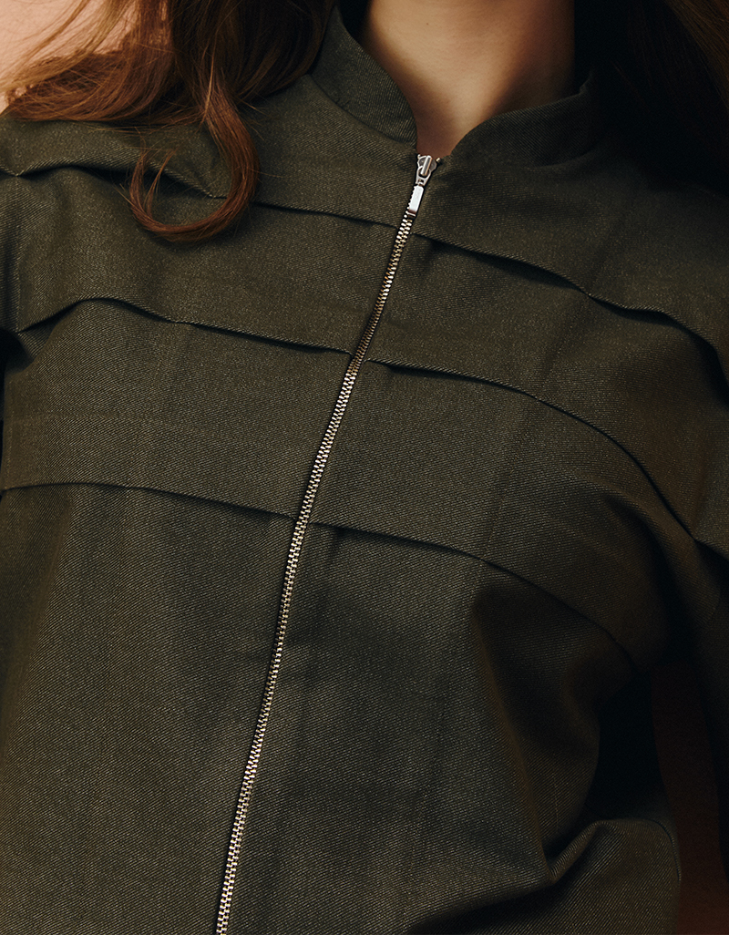 AW25 Stripe Volume Draping Jacket JK-8250805 - Image 3