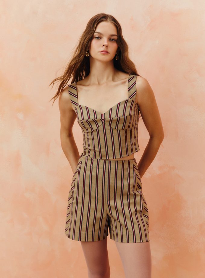 AW25 Ziggy Stripe Tailored Shorts Pants PN-8251008