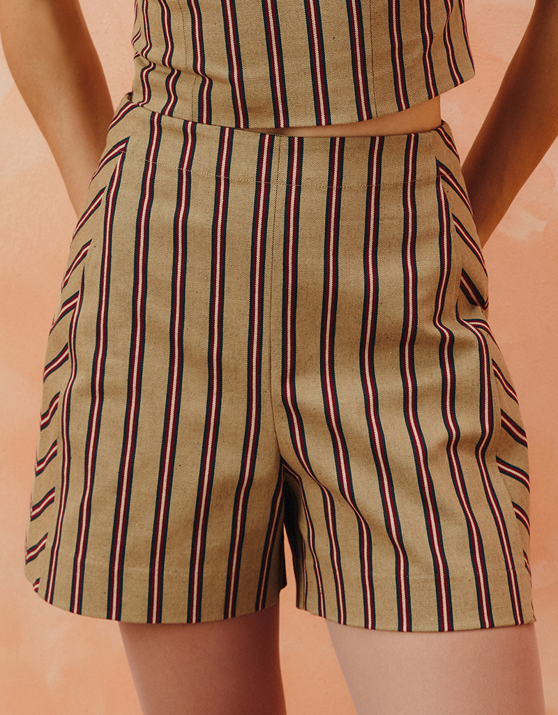AW25 Ziggy Stripe Tailored Shorts Pants PN-8251008 - Image 2