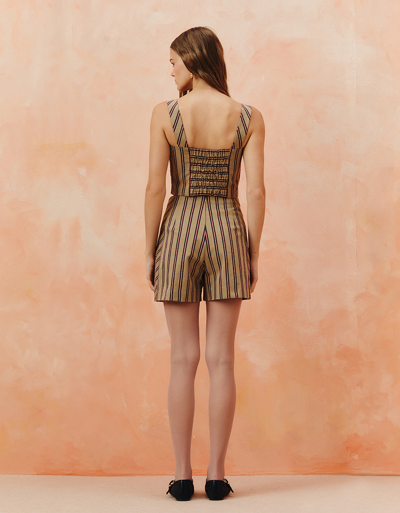 AW25 Ziggy Stripe Tailored Shorts Pants PN-8251008 - Image 4