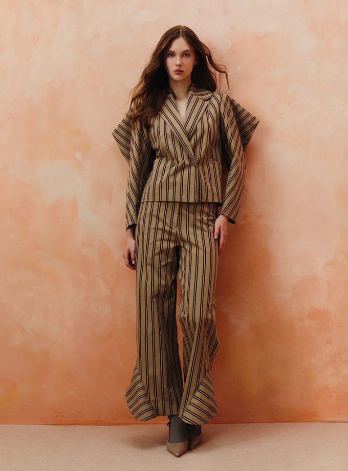 AW25 Stripe Flare Hem Pants PN-8251010