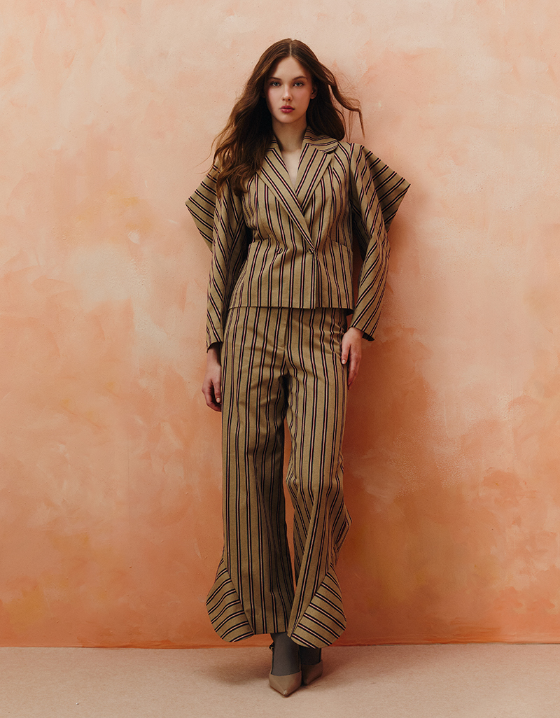 AW25 Stripe Flare Hem Pants PN-8251010