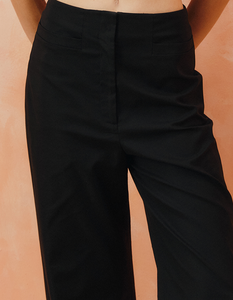 AW25 Black Ziggy Cut Flare Pants PN-8251017 - Image 2