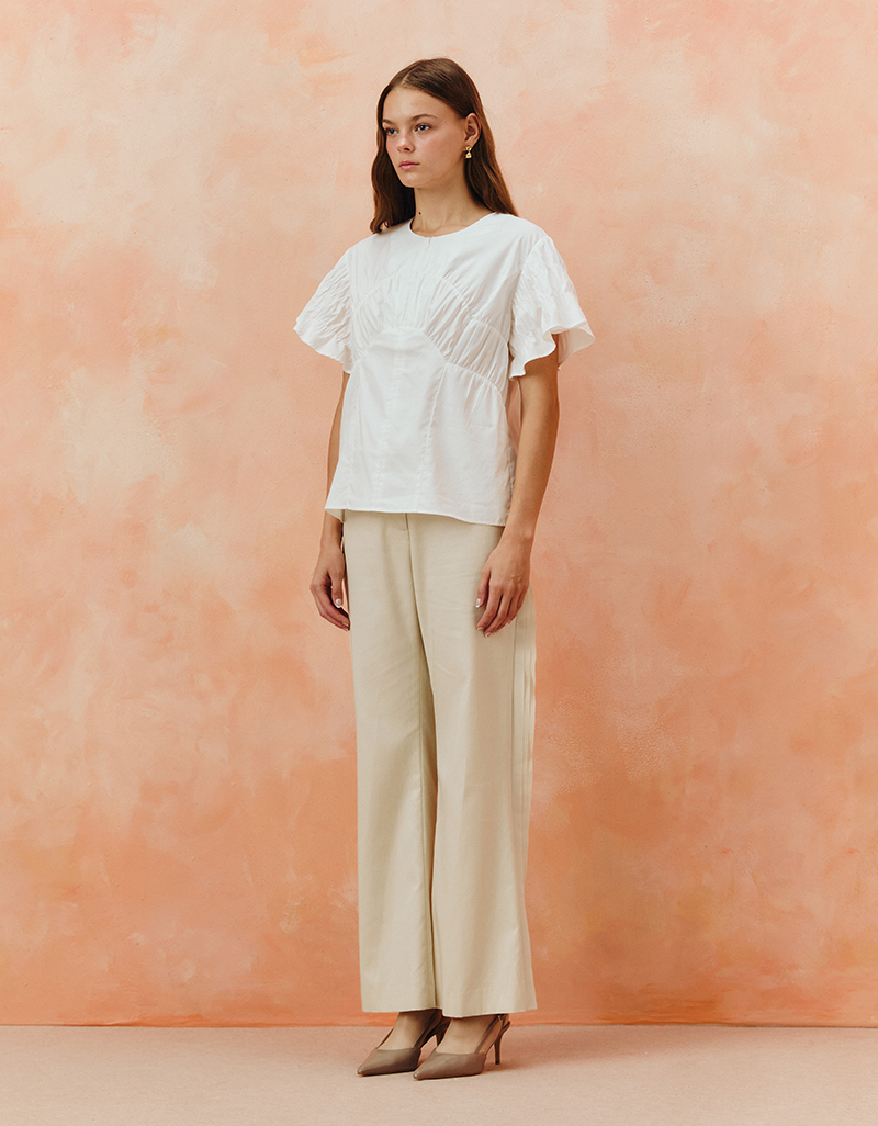 AW25 Seascape Arc Shirring Top BL-8250905 - Image 5