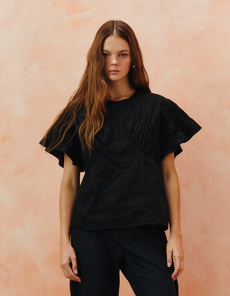 AW25 Seascape Arc Shirring Top BL-8250905 - Image 2