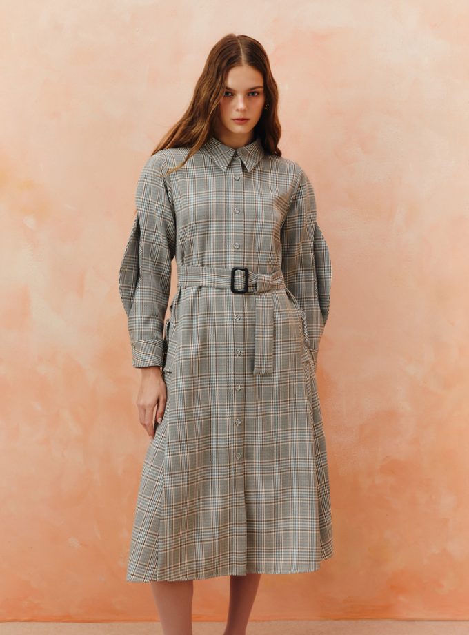 AW25 Heritage Plaid Coat Dress DS-8251104