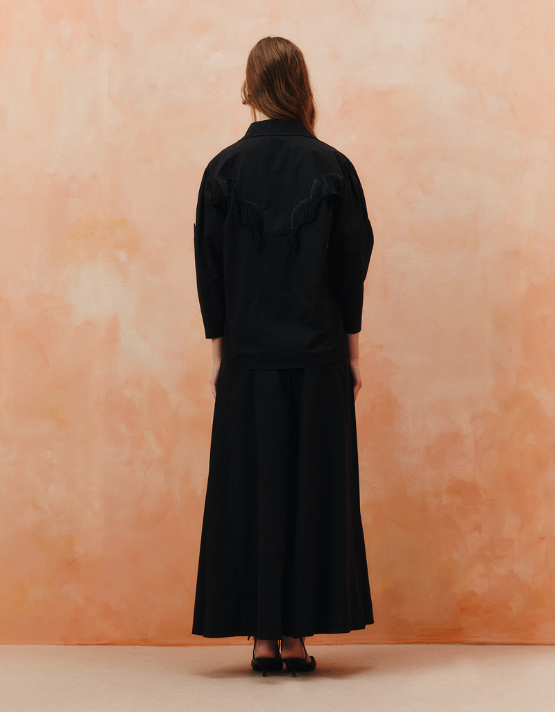 AW25 Pleated Wide-Leg Skirt-Trousers Pants PN-8251012 - Image 8