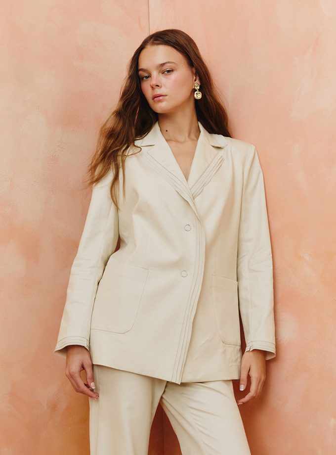 AW25 Coastal Ridge Trim Blazer JK-8251105