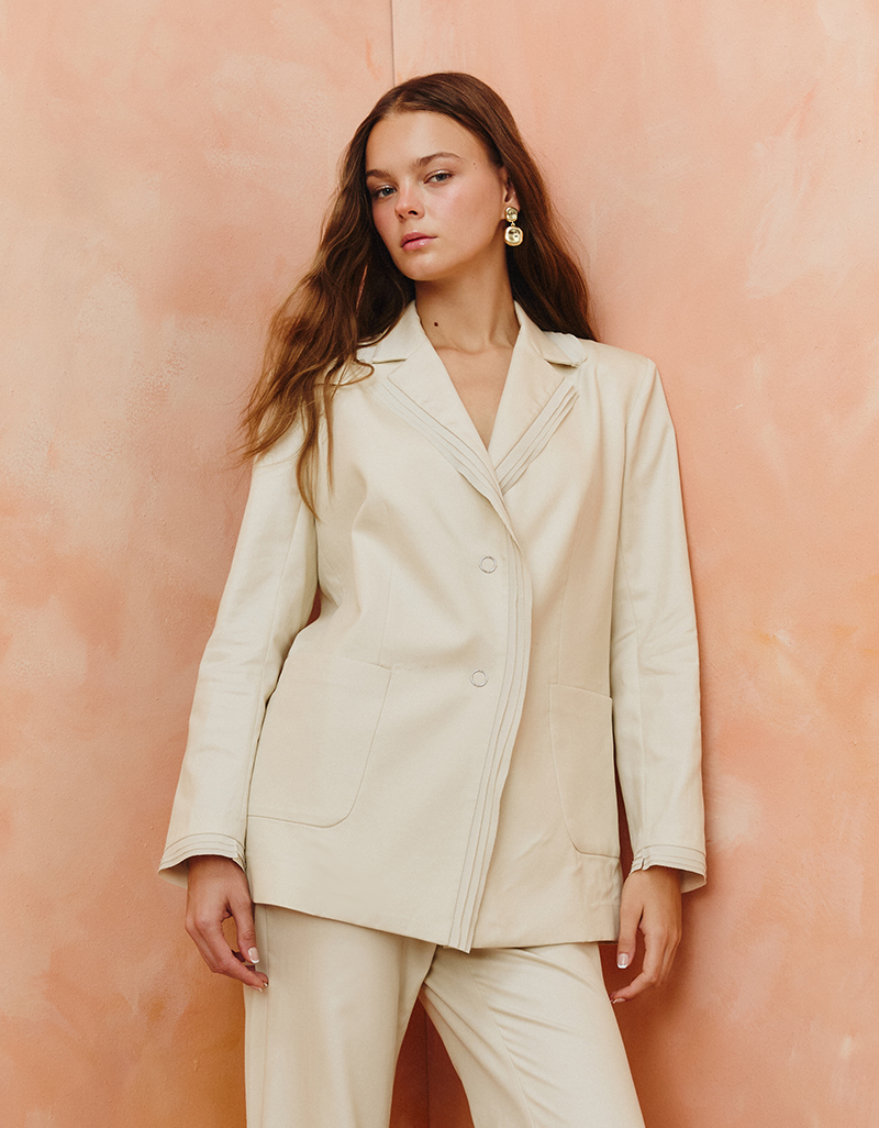 AW25 Coastal Ridge Trim Blazer JK-8251105