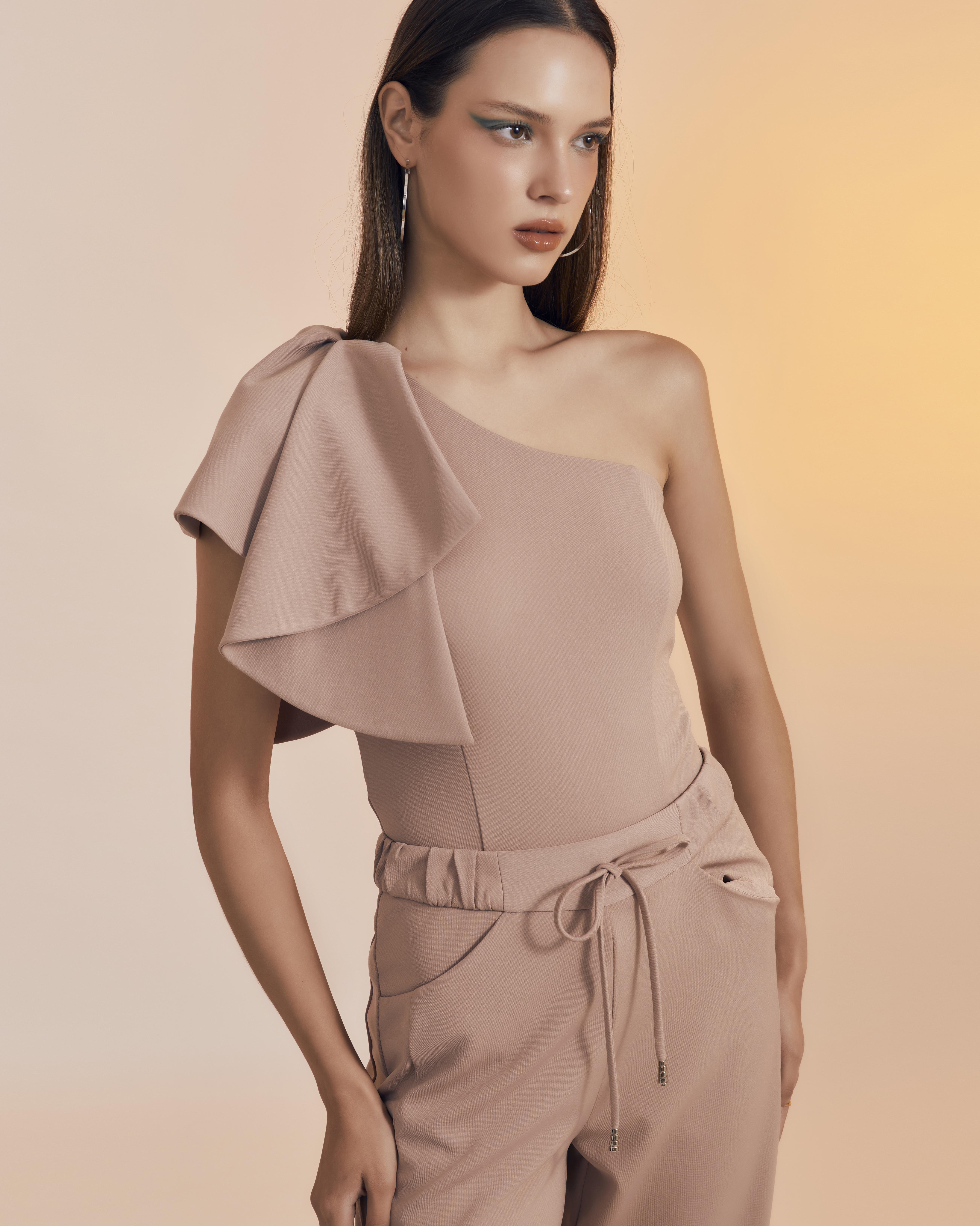 SS23 One Shouldered Drapping Bodysuit BL-8230507